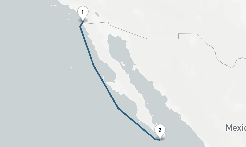 5 days, round-trip Mexican Riviera Round-trip San Diego Cabo San Lucas 6日間