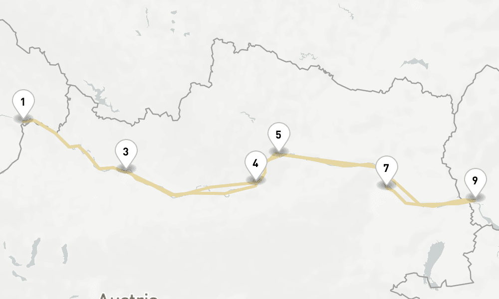 6 days, round-trip Danube 7日間