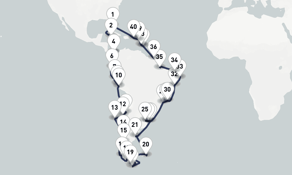 70 days, round-trip Grand South America Antarctica Voyage 71日間