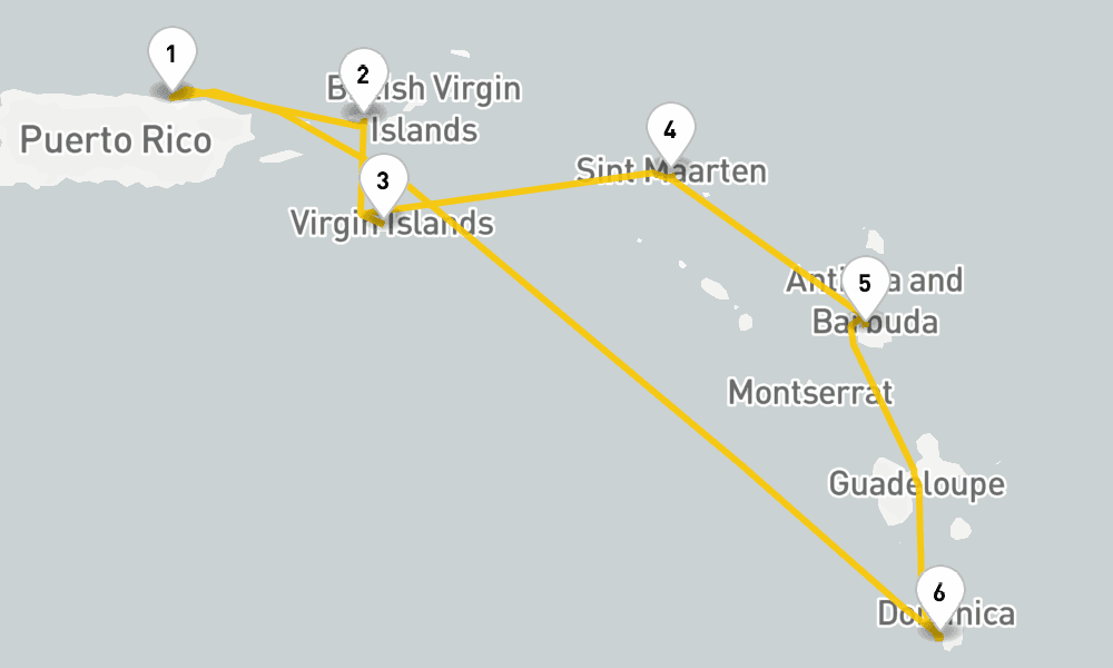 7 days, round-trip Southern Caribbean Cruise 8日間