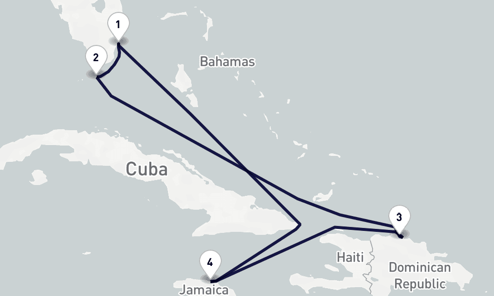 7 days, round-trip The SuperCruise XVIII 8日間