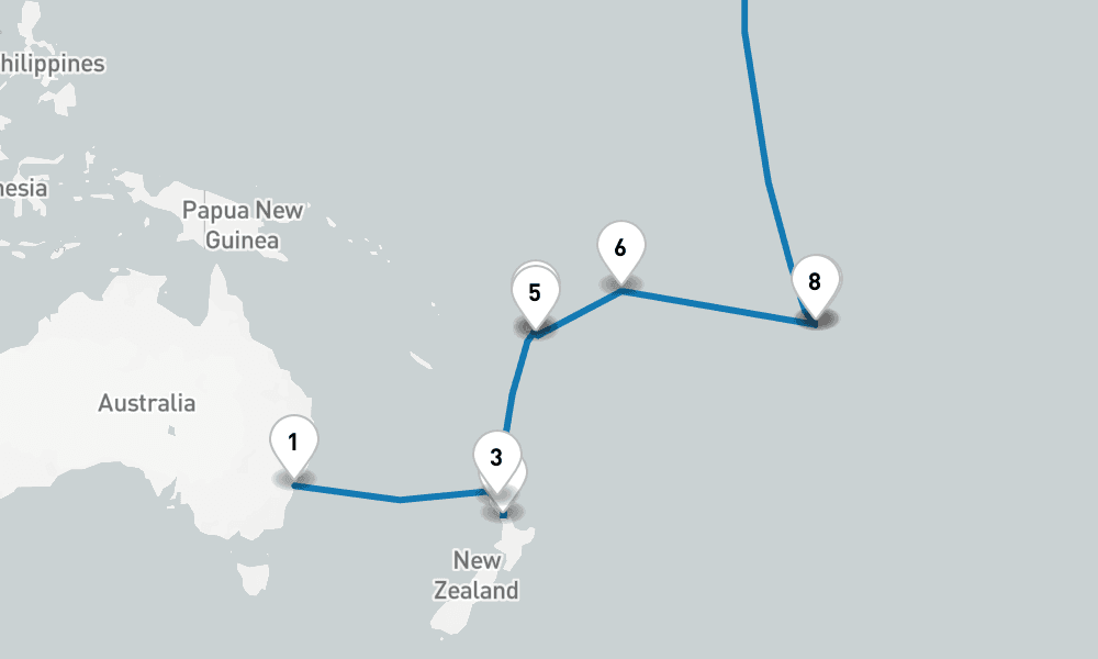 49 days, one-way from Sydney to Tokyo 50日間