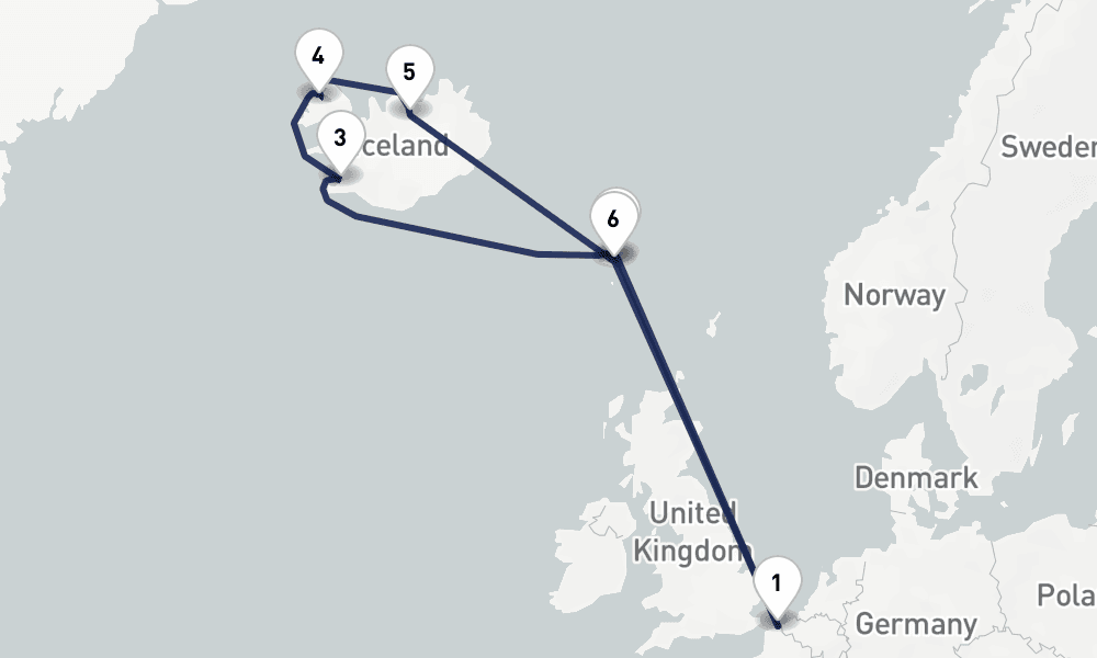 12 days, round-trip 12 Nuit Treacutesors dIslande et des Icircles Feacuteroeacute 13日間
