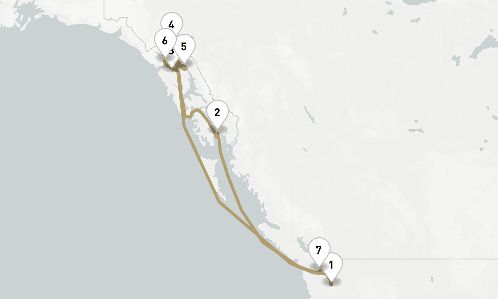 9 days, round-trip Alaska 10日間