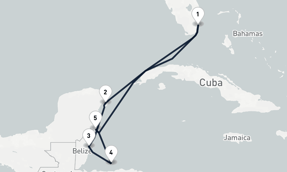7 days, round-trip Tropical Retreats Miami to Miami 8日間