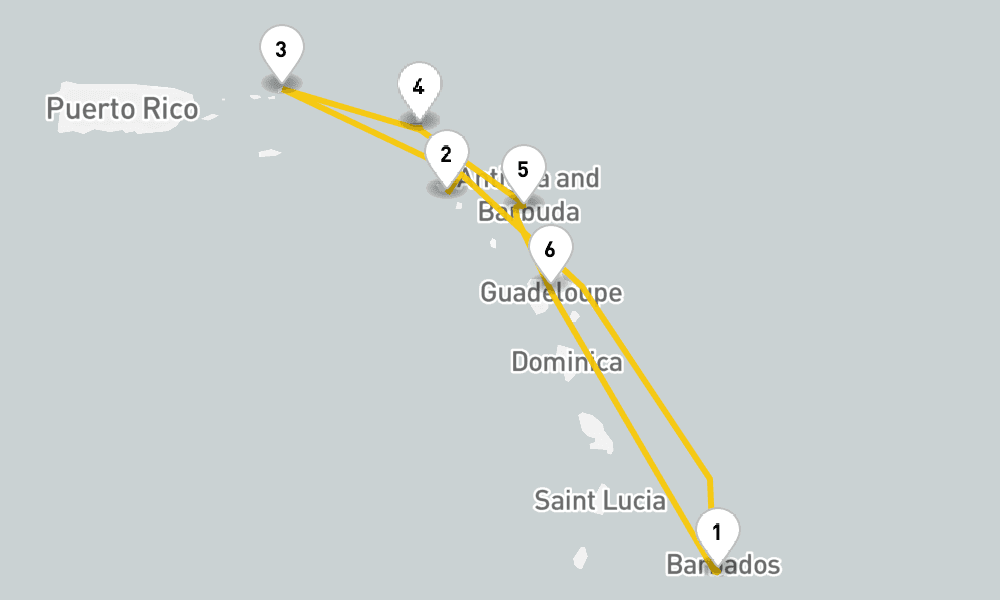 7 days, round-trip Cocktails And Coconuts 8日間