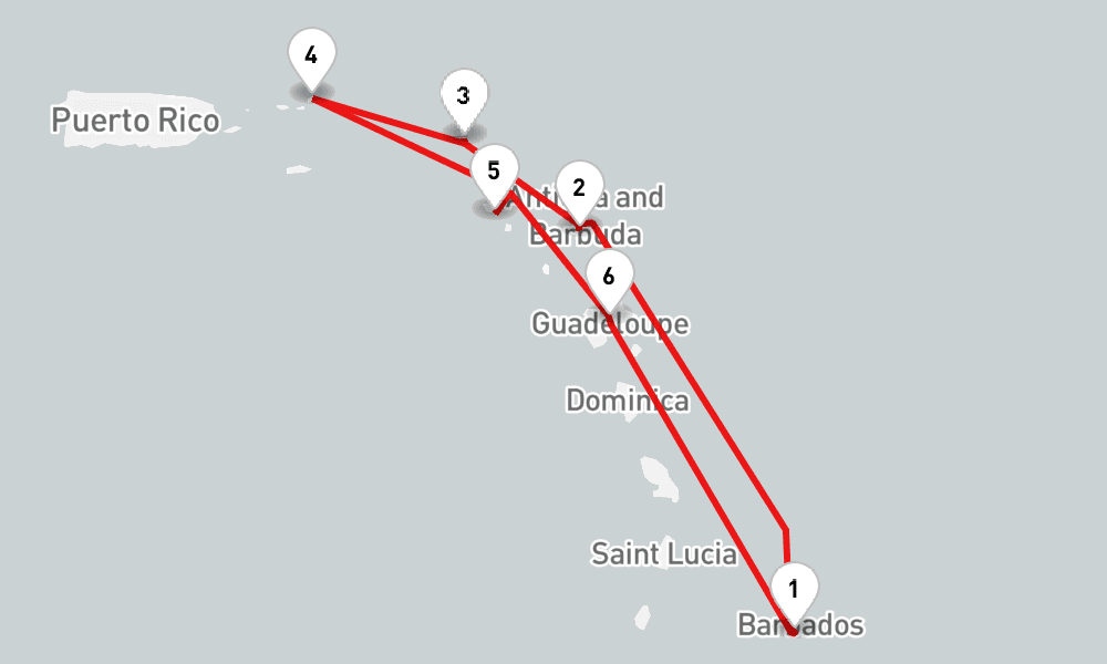 7 days, round-trip Cocktails And Coconuts 8日間