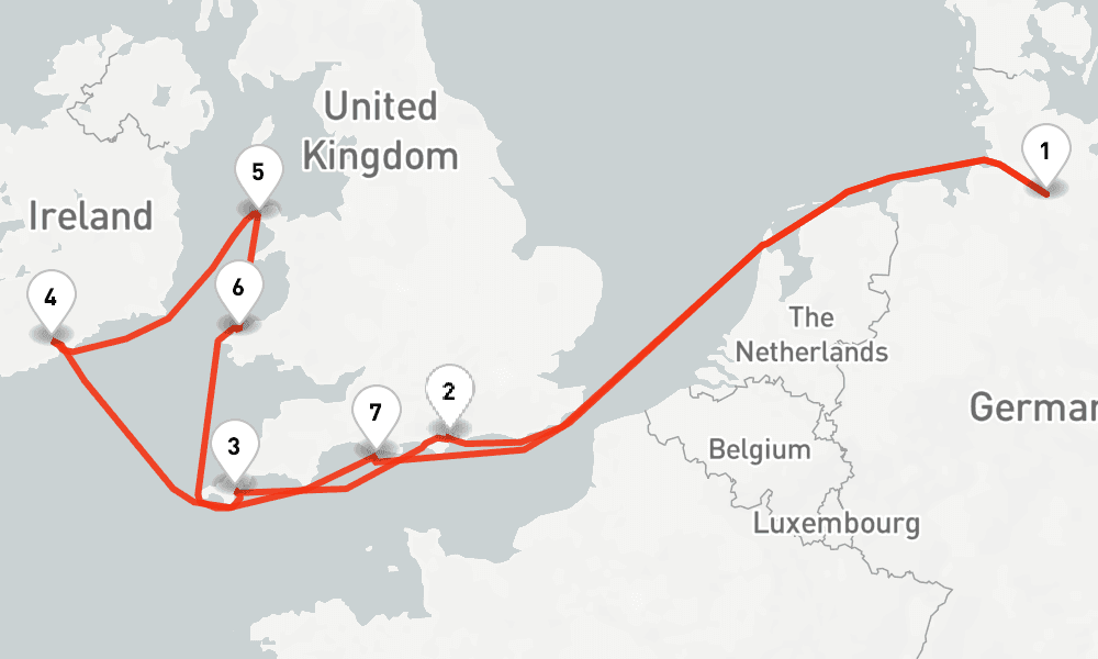 9 nights / 10 days, Hamburg Round trip