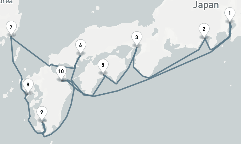11 nights / 12 days, Tokyo Round trip