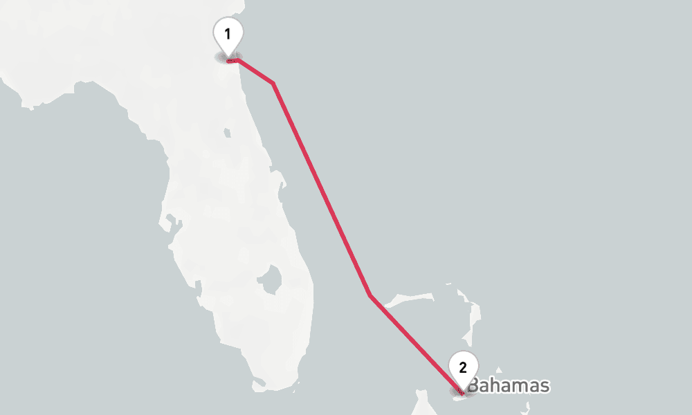 4 nights / 5 days, Jacksonville (JAXPORT, Florida) Round trip