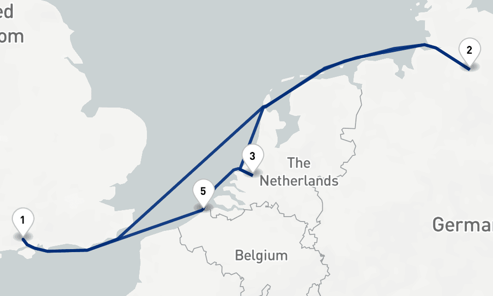 7 nights / 8 days, Southampton (England) Round trip
