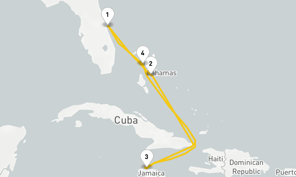 6 days, round-trip Western Caribbean Perfect Day 7日間