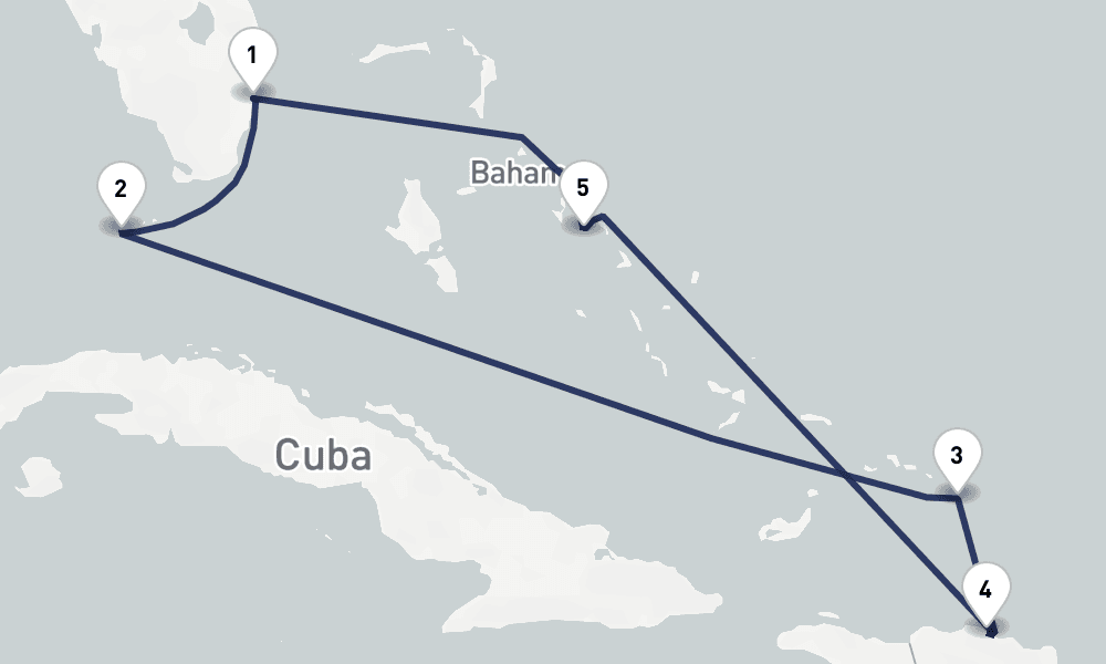 7 days, round-trip Eastern Caribbean Amber Cove Grand Turk 8日間