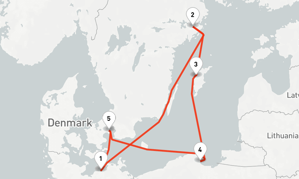 6 days, round-trip Schweden, Polen Danemark ab Warnemunde 3 7日間