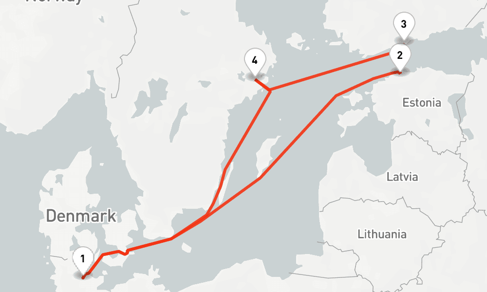 7 days, round-trip Ostsee ab Kiel 8日間