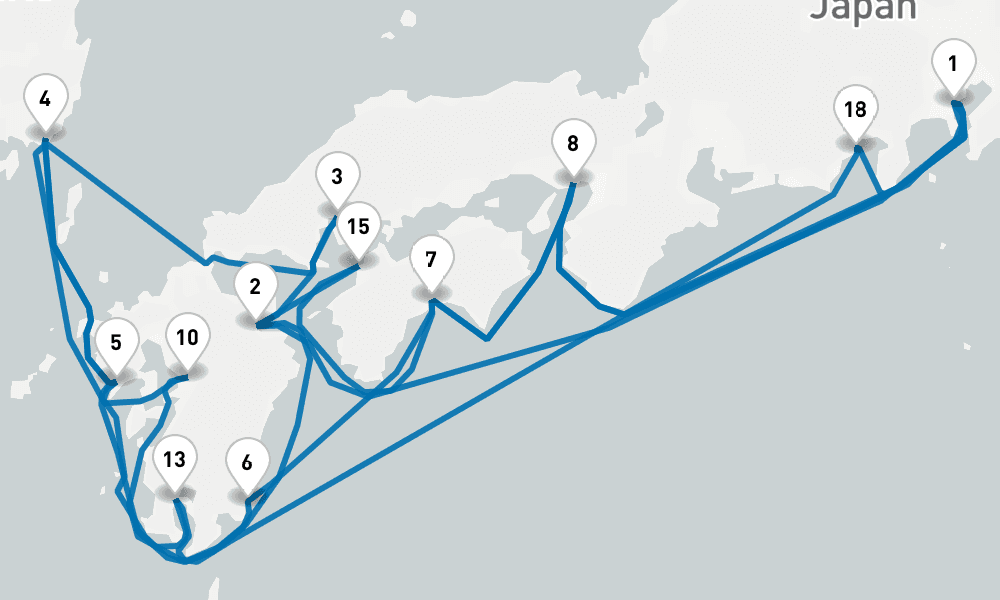 23 days, round-trip Grand Japan Cherry Blossoms 24日間