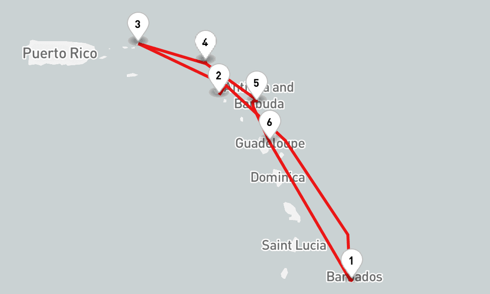 7 days, round-trip Cocktails And Coconuts 8日間