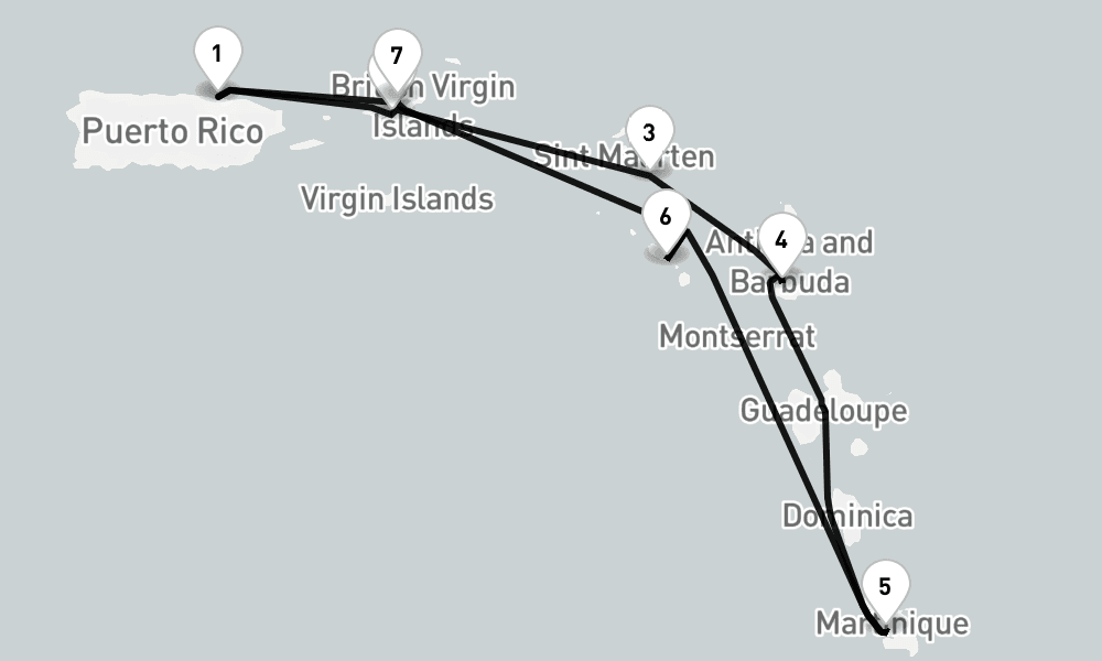 7 days, round-trip San Juan To San Juan 8日間