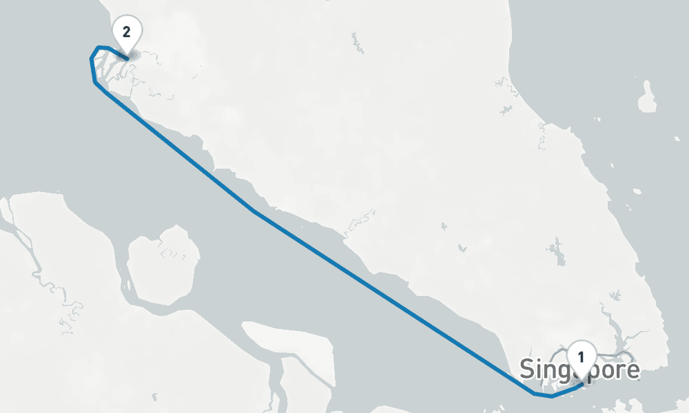 1 day, one-way from Singapore to Klang 2日間