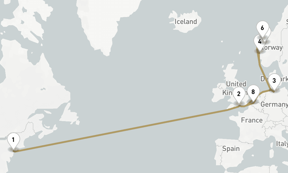 25 days, round-trip Norwegian Fjords 26日間