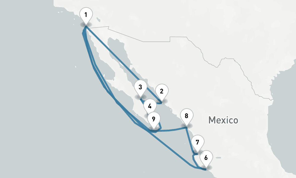 18 days, round-trip The Americas Caribbean - San Diego To San Diego 19日間