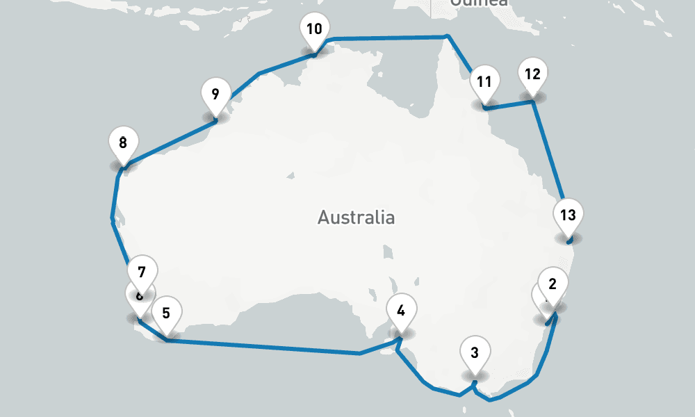 26 days, one-way from Sydney to Brisbane 27日間