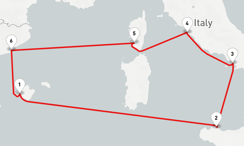 7 days, round-trip Cosmopolitan Charms 8日間
