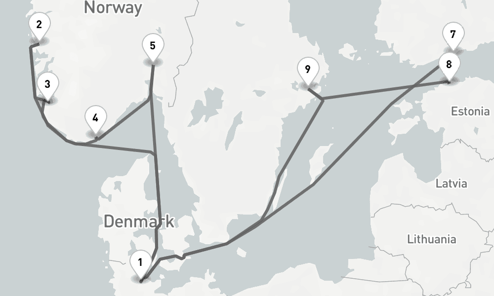 14 days, round-trip - Zauberhaftes Norwegen Und Ostseemetropolen - AbBis Kiel 15日間