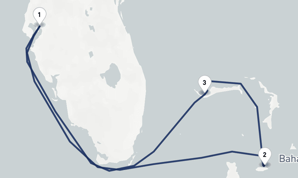 5 days, round-trip Bahamas 6日間