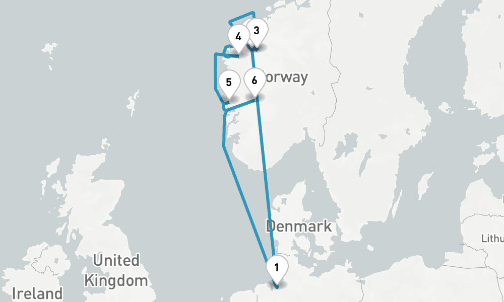 8 days, round-trip Fjordabenteuer und Traumkusten 9日間
