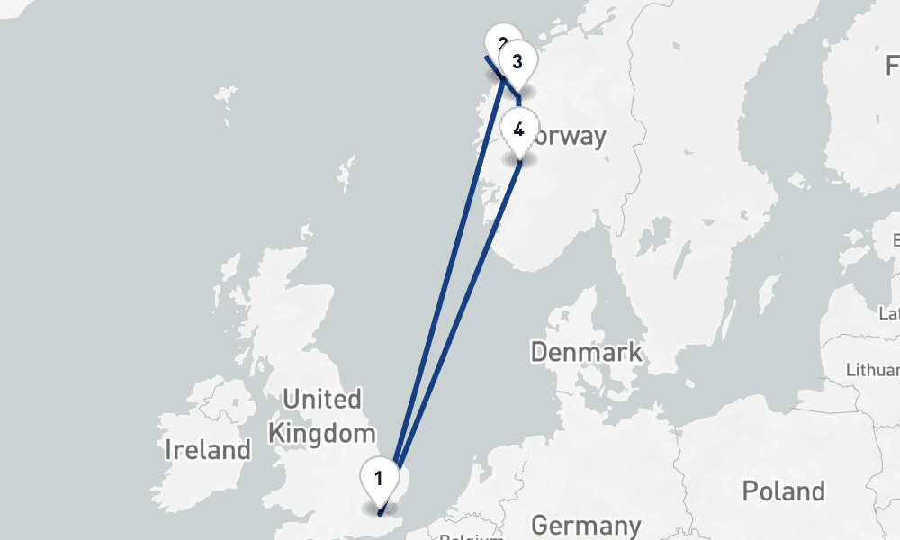 8 days, round-trip Fjordland Landscapes Nordic Traditions 9日間