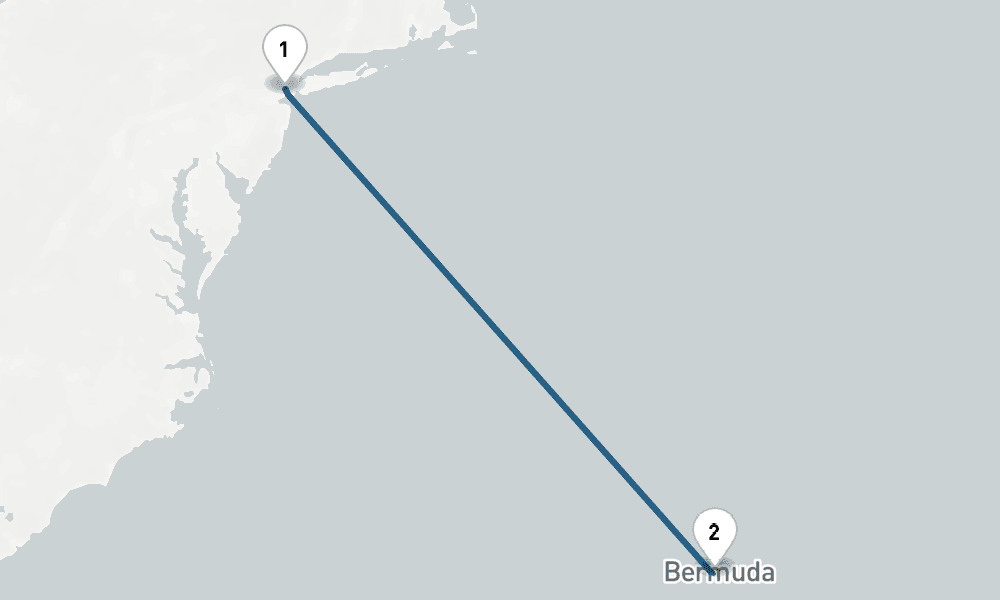 7 days, round-trip Bermuda from Round-trip New York 8日間
