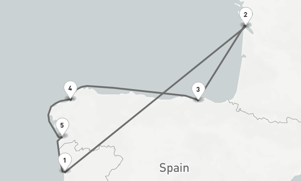 7 days, round-trip - Sommerzeit An Der Westkuste Mit Bilbao - AbBis Leixoes Porto 8日間