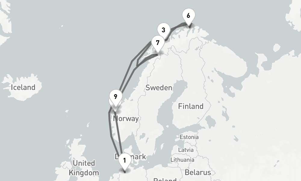 14 days, round-trip - Winterliches Norwegen - AbBis Bremerhaven 15日間