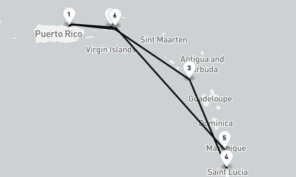 7 days, round-trip San Juan To San Juan 8日間