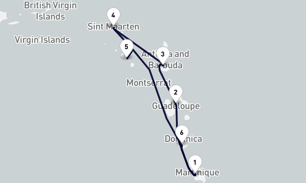 7 days, round-trip Southern Caribbean 8日間