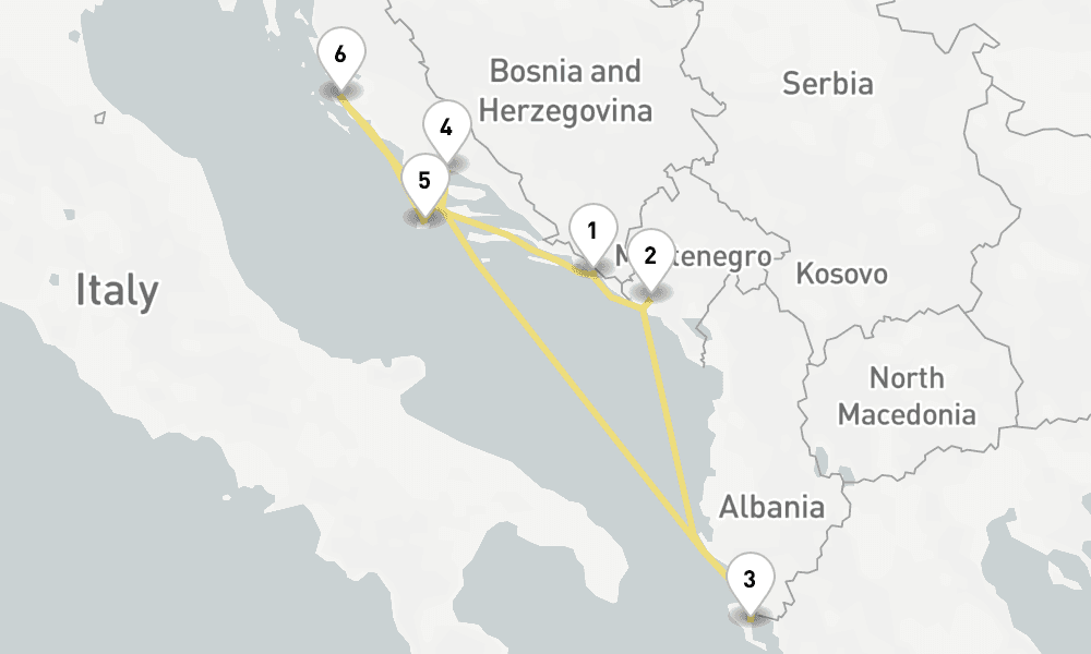 7 days, round-trip Jewels Of The Dalmatian Coast 8日間