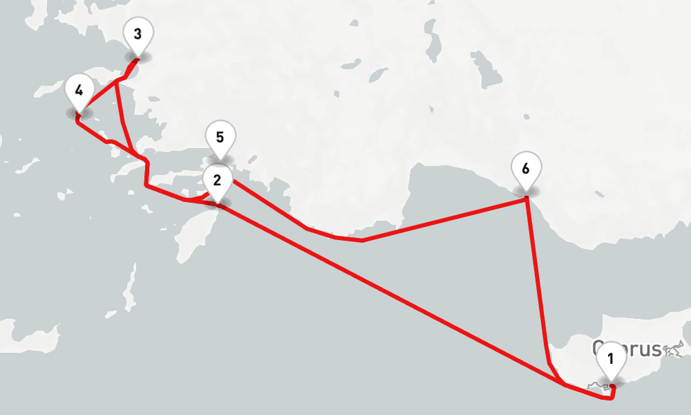 7 days, round-trip Aegean Delights 8日間