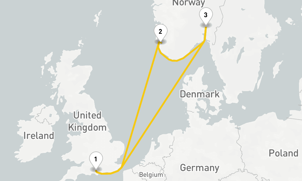 6 days, round-trip Norwegian Adventure Cruise 7日間