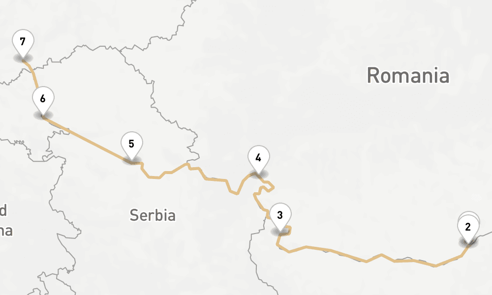 6 nights / 7 days, one-way from Giurgiu to Mohacs