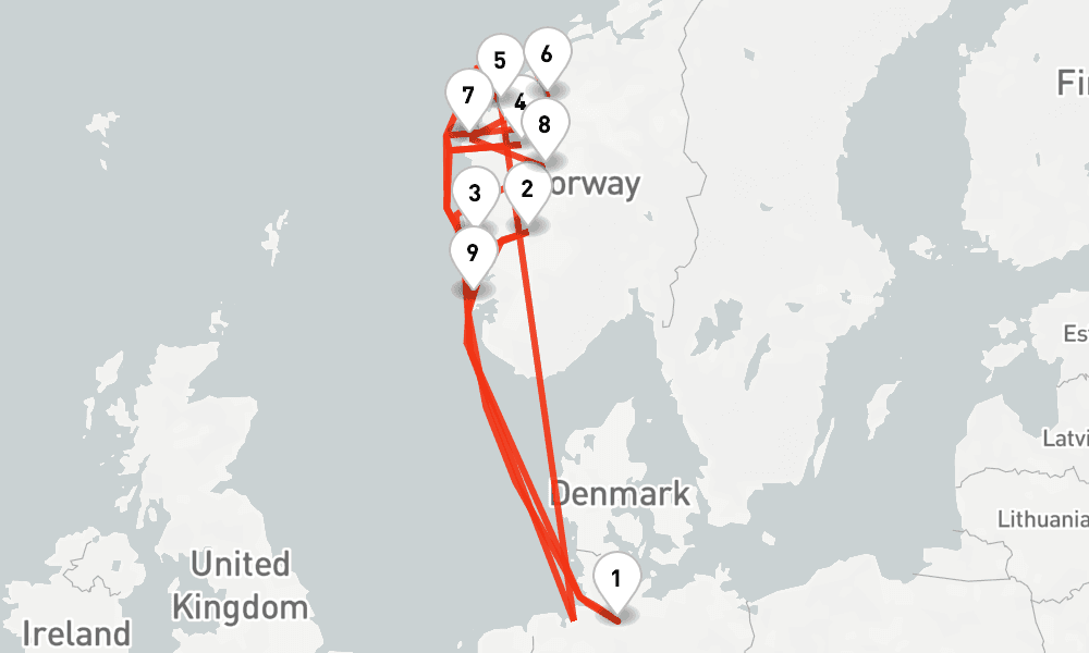 11 nights / 12 days, Hamburg Round trip