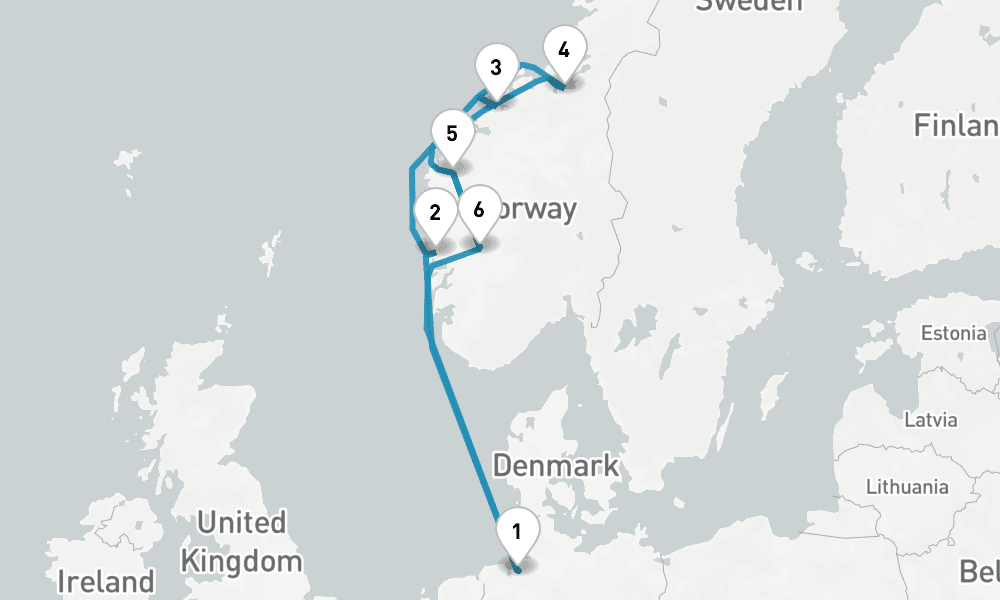 8 nights / 9 days, Bremerhaven (Bremen, Germany) Round trip