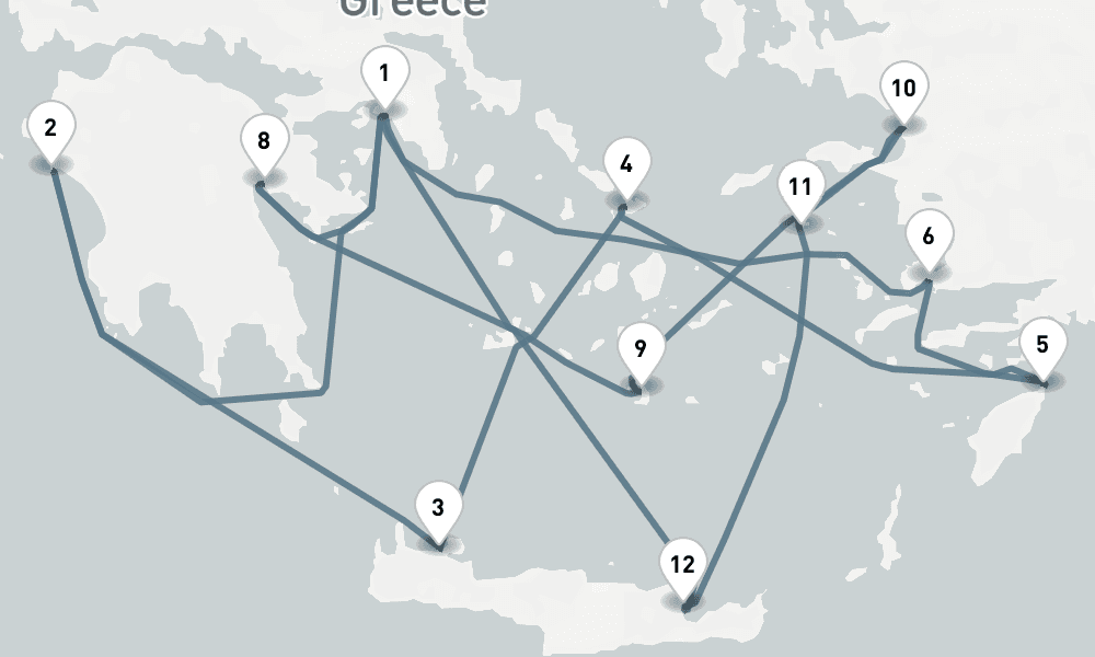 14 nights / 15 days, Piraeus (Athens, Greece) Round trip