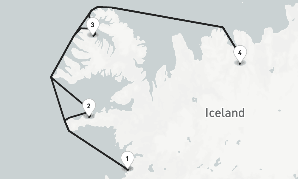 5 nights / 6 days, Reykjavik Round trip