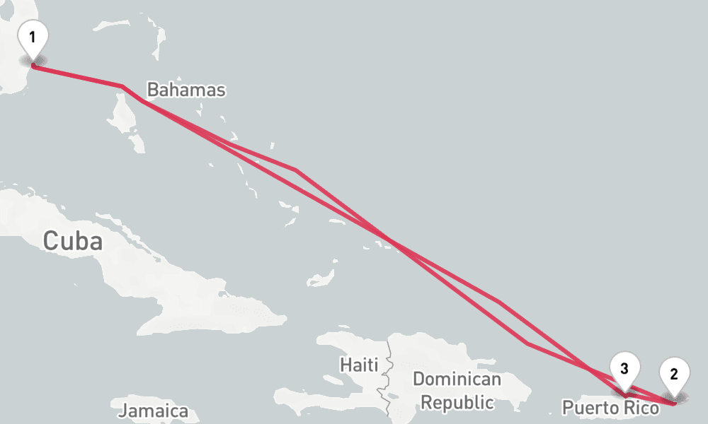 7 nights / 8 days, Miami (Florida) Round trip