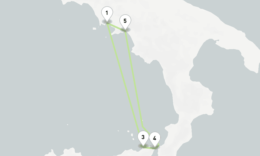 7 nights / 8 days, Naples Round trip