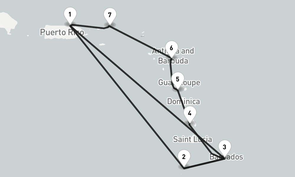 8 nights / 9 days, San Juan (Puerto Rico) Round trip