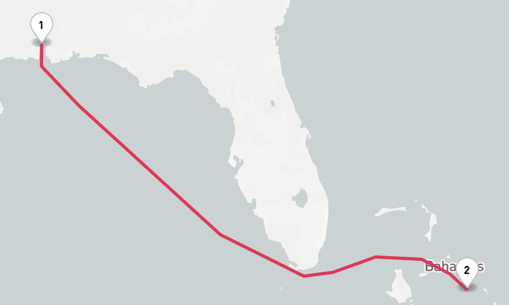 6 nights / 7 days, Mobile (Alabama) Round trip