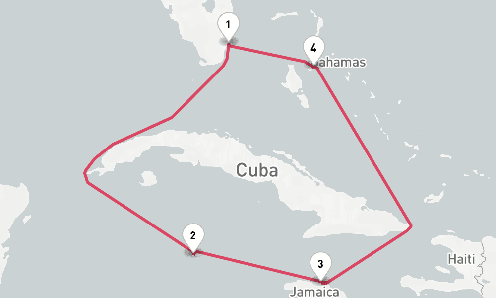 6 nights / 7 days, Miami (Florida) Round trip