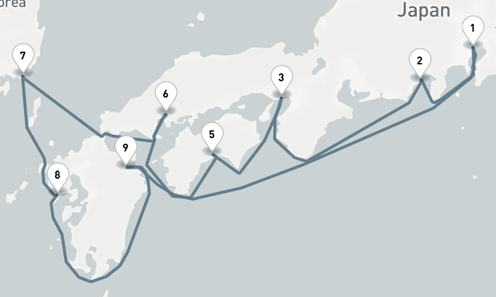 11 nights / 12 days, Tokyo Round trip